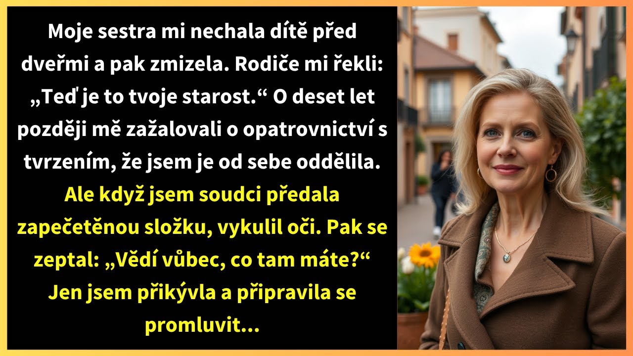 Moje sestra mi nechala dítě před dveřmi a pak zmizela. Rodiče mi řekli: „Teď je to tvoje starost.“