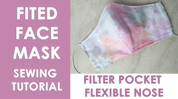 How to SEW a REUSABLE FACE MASK // DIY FABRIC FACE MASK with Filter Pocket / Tutorial + FREE pattern
