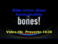 Bones #6 Proverbs 14:30  A Heart at Peace Gives Life to the Body, but Envy Rots the Bones.