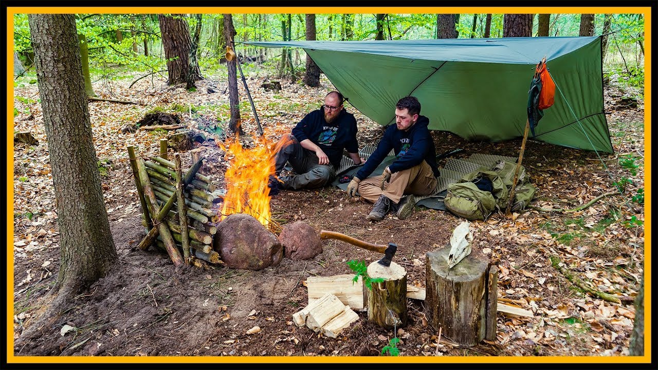 🌳 Bushcraft Tag im Wald 🏕️ herrlich und entspannt Outdoor Bushcraft