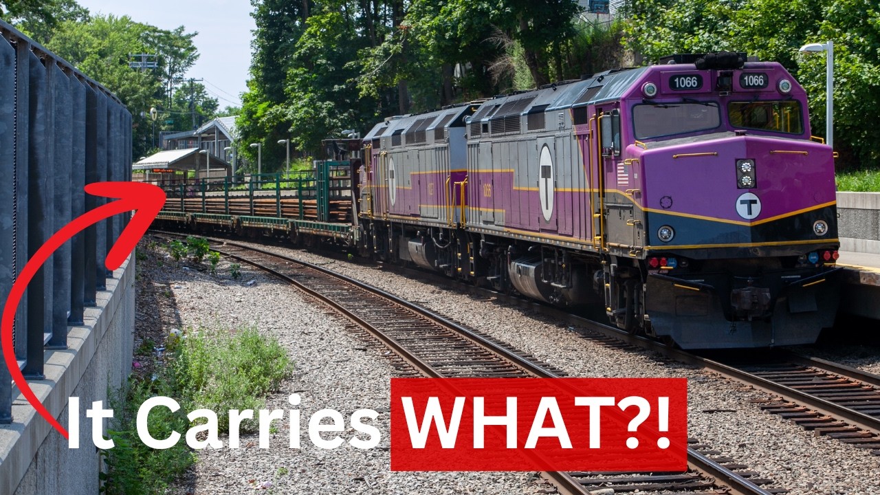 A Train Carrying Train Tracks?! MBTA Welded Rail Train Explained