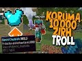 KORUMA 10 000 ZIRH İLE TROLLEDİM !! -minecraft sonoyuncu skywars