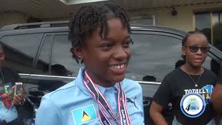 YOUNG FEMALE SAINT LUCIAN ATHLETES CAPTURE THE HEARTS OF SAINT LUCIANS