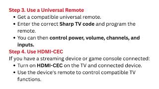 How to Use a Sharp TV Without a Remote: Button Controls & Smartphone App Guide screenshot 2