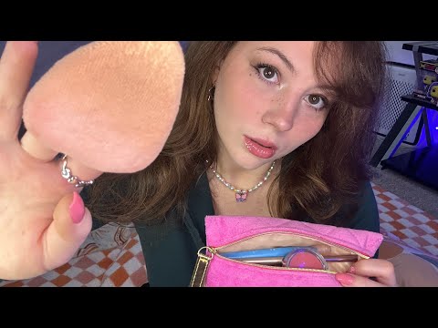 ASMR ✨realistic sleepover w bestie doing your makeup 🩷