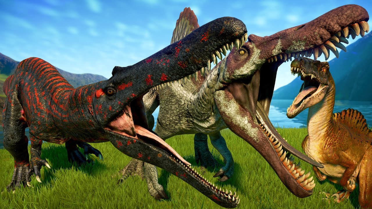 ...mega top tens spinosaurus vs baryonyx, jurassic world evolution spinosau...