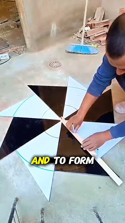 Creating a Stunning Black & White Star Tile Pattern – Perfect Precision Tile Cutting Technique!