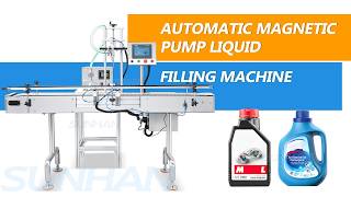 How To Use Automatic Magnetic Pump Quantitative Large Flow Liquid Filling Machine With Conveyor Belt