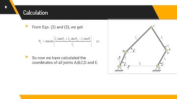 The Kinematic analysis of a FIVE BAR Mechanism with two degrees of freedom using MATLAB