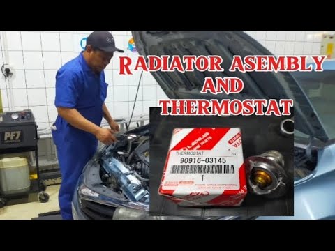 HOW TO REPLACE RADIATOR AND THERMOSTAT FOR TOYOTA COROLLA 2015 MODEL ...