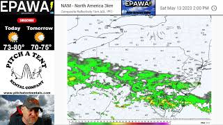 Saturday May 13th 2023 weekend forecast
