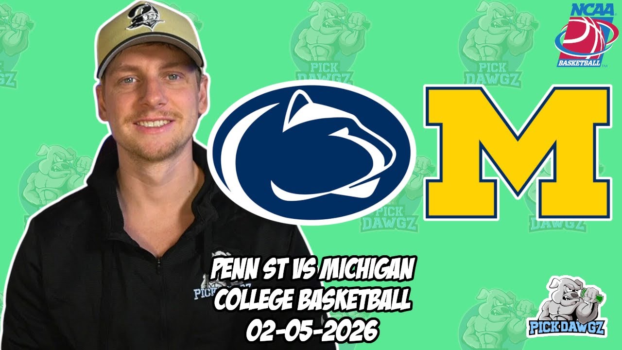 Пенн Стэйт против Мичигана 05.02.2026 Бесплатные прогнозы и ставки на студенческий баскетбол | Пр...