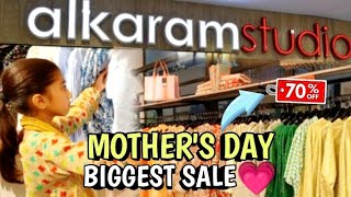 AL- KARAM STUDIO BIGGEST SALE 💗 || UPTO 70 % off 🤤 || Nabila Amir vlogs