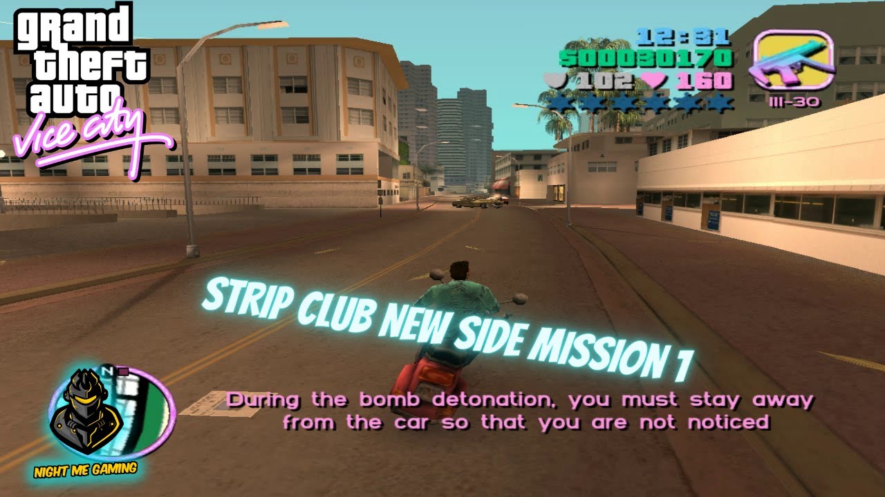 GTA Vice City VCBMP Strip Club Destroying Police Car Mission 1 