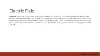 Electric Field with the motions of charged particles (Physics 2 - STEM 12) screenshot 1