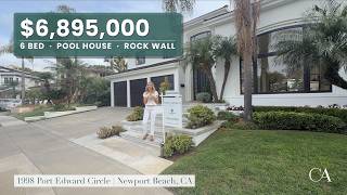 Newport Beach Luxury Home Tour | 6 Bed Port Streets Compound with Pool House & Rock Wall