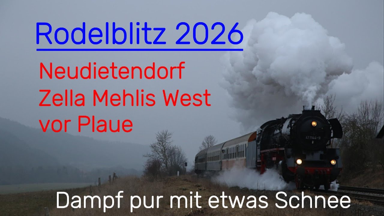 Rodelblitz mit Dampflok  41 1144 am 25.01.2026