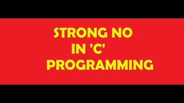Strong Number Program in C