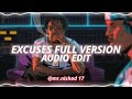 Excuses full version  ap dhillon  gurinder gill edit audio