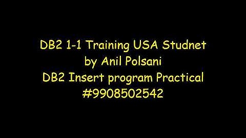 Mainframe DB2 Program |MAINFRAME New Batch Feb 11th 7.30am 2025 |Anil Polsani |+91-9908502542