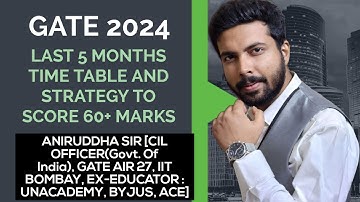 GATE 2024 Last 5 Months Preparation Strategy #aniruddhasir #iit #iitbombay #gate2024 #youtube #ccmt