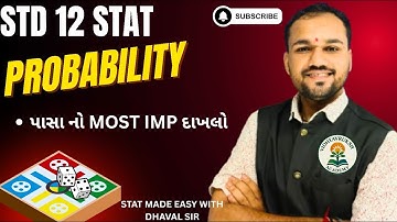 SHANKHNAD STAT: STD 12 COMMERCE STAT સંભાવના, પાસા વાળા દાખલા નું સમાધાન By Dhaval Sir 