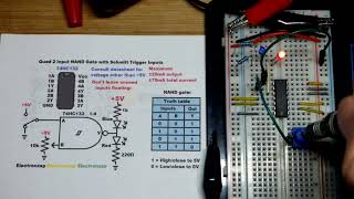 74HC132 IC Max Output And Total Current Quad 2 Schmitt Trigger Input NAND Gates