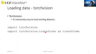 CAP5415 Lecture 8 [PyTorch Tutorial - Part 2] - Fall 2020 Information