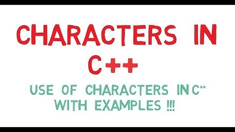 Characters in C++ in Urdu/Hindi