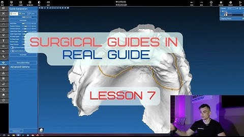 Surgical guides in RealGuide Tutorial. Lesson 7. Edentulous jaw, X-ray guide. all in 4