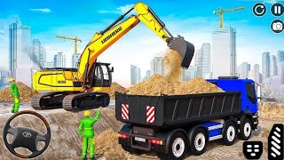 👷City Road Construction Simulator 3D 🚧 | Heavy Excavator & Truck - Android Gameplay screenshot 2
