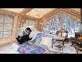 Cozy Snow Camping In A Huge Two Room Inflatable Tent Winter Camping ASMR Cozy Snow Camping In A Huge Two Room Inflatable Tent Winter Camping ASMR
