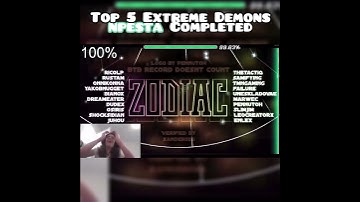 Top 5 Extreme Demons @npesta Completed. (imthekingoff)  #geometrydash #gd #gaming