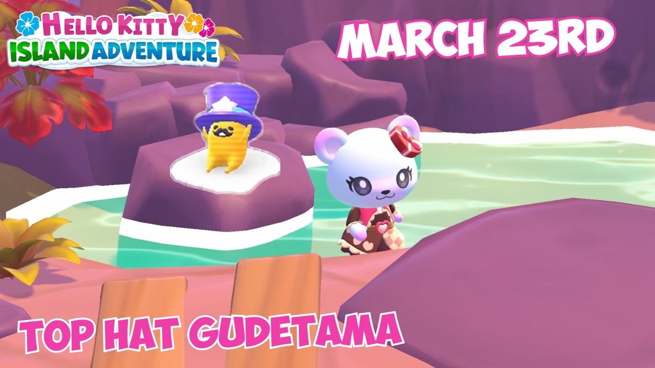 TOPHAT Gudetama location 🎩 March 23rd 2026 🍳 Crafting Plan #48 - Hello Kitty Island Adventure