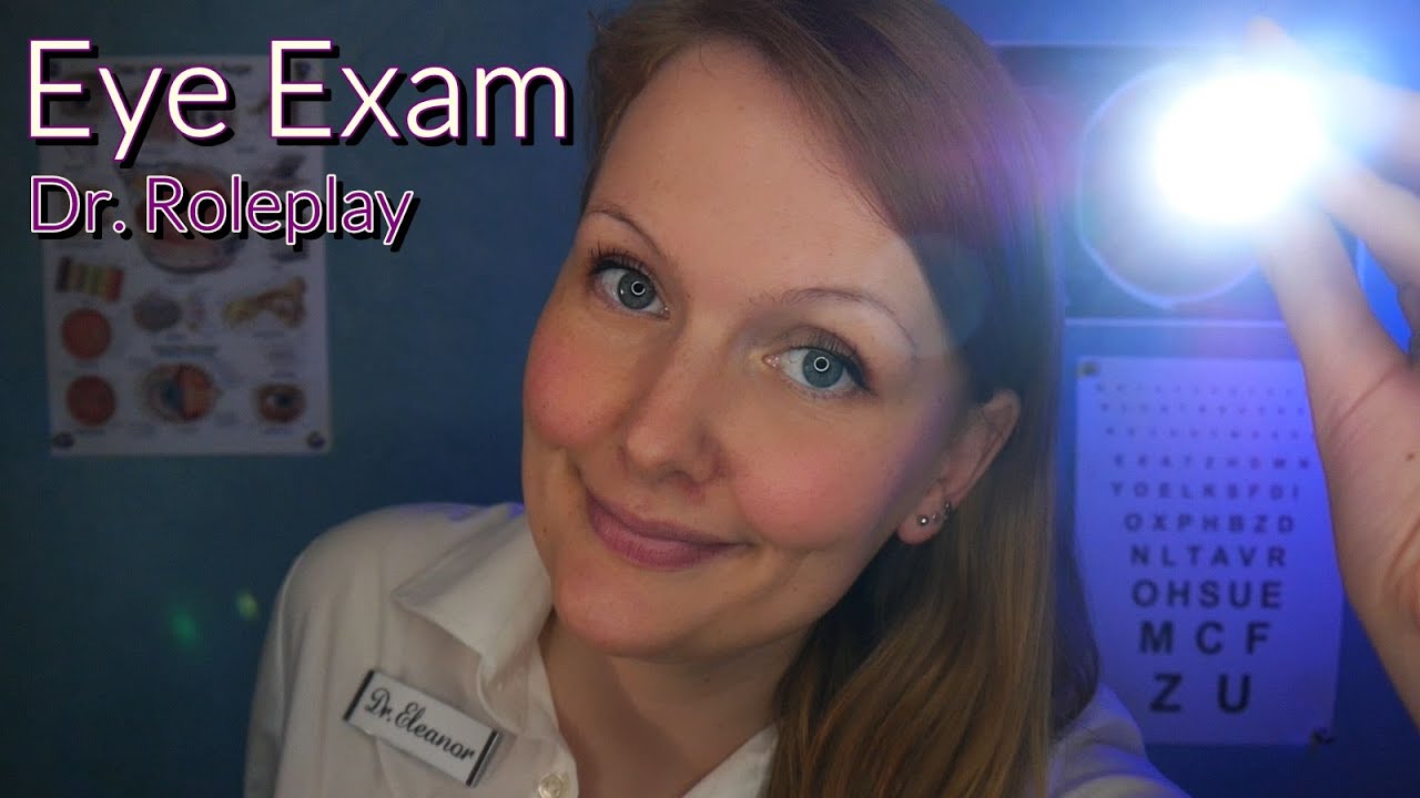 ASMR Orbital Eye Exam (Flashlight, Eye Chart, UpClose, Multicolor
