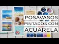 Cómo pintar 6 posavasos con acuarelas