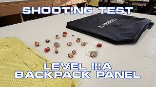 What will our Level IIIA Bulletproof Backpack Panel stop???
