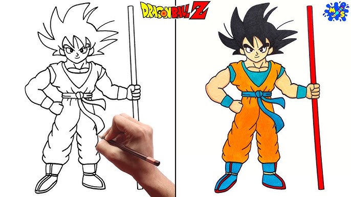 Desenho Art BR - 🔥Goku SSJ 3 - Dragon Ball Z 📌SALVA O