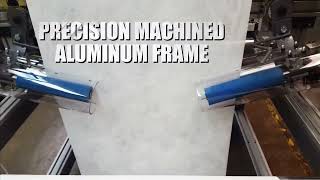 Adjusta-Pull no bow spreader roller. Works well on cloth, paper, foil, film, plastics and nonwovens.