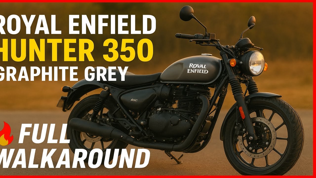 Royal Enfield Hunter 350 Graphite Grey 🔥 Full Walkaround | Latest Color | Vlog No 749