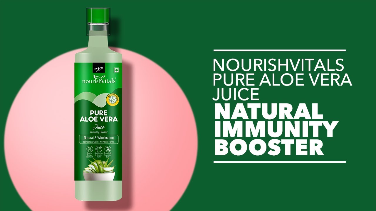 NourishVitals Pure Aloe Vera Juice For Good Skin, Hair Health