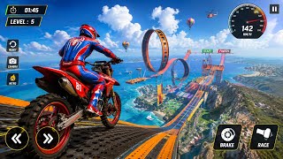 Super Hero Bike Mega Ramp Simulator 3D - Extreme Motocross Dirt Bike Stunt Racing #1 walkthrough 4k screenshot 3