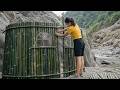 Building a Waterproof Bamboo Shelter with No Modern Tools | Start to Finish @‌yangsurvival.