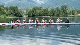 Half-slide builder | 2024 U.S. Olympic 8+, May 8th | Lake Pusiano, Italy