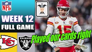 Kansas City Chiefs vs Las Vegas Raiders [FULL GAME] WEEK 12 | NFL Highlights 2023