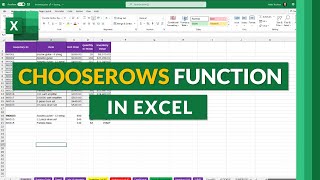 CHOOSEROWS function - One of the new Microsoft Excel functions for 2022 screenshot 2