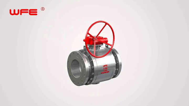 WFE 3 PC Forged Steel Trunnion Mounted Ball Valves 3D Demonstration