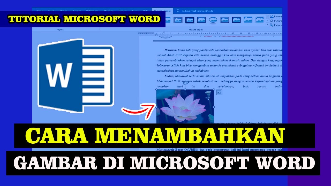 Cara Menambahkan Foto Atau Gambar di Microsoft Word - YouTube