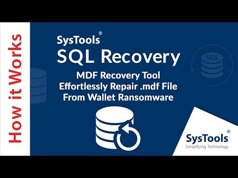 Effortlessly Repair .mdf File From Wallet Ransomware | MDF Recovery Tool