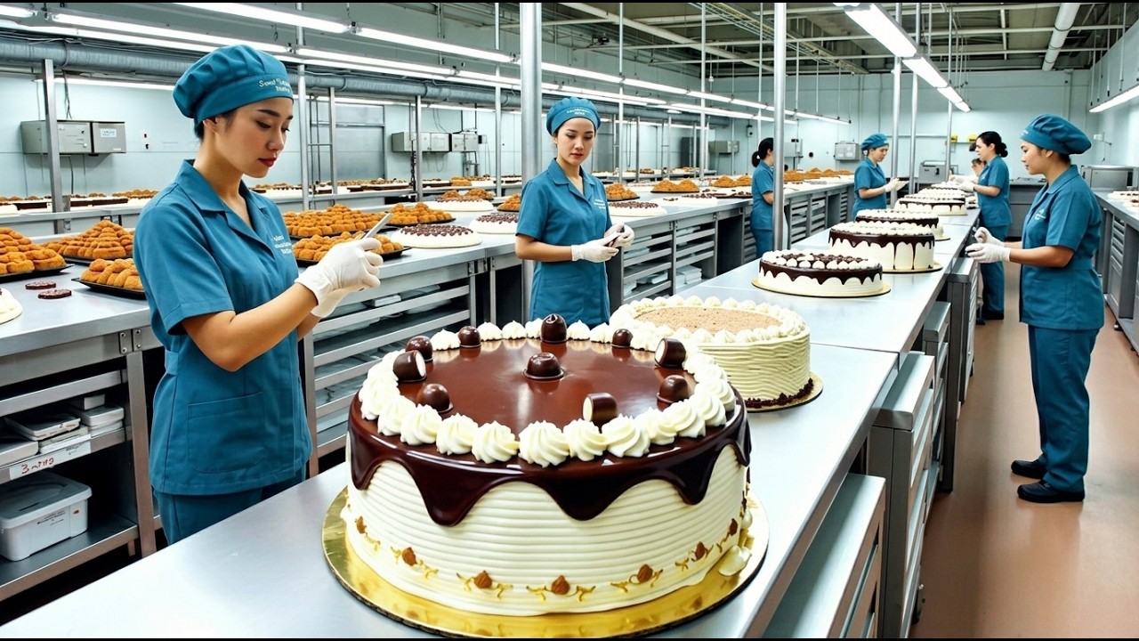 How Millions of Cakes Are Made in a Factory | Automated Cake Production ...